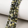 Natural Yellow Turquoise(Jasper) Beads Strands G-G345-C10-2x4mm-1