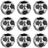 30Pcs Large Hole FootBall/Soccer Ball Alloy Enamel European Beads MPDL-SC0001-12-7