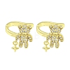 Brass Micro Pave Cubic Zirconia Cuff Earrings EJEW-C104-060G-1