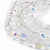 Transparent Electroplate Glass Beads Strands EGLA-F151-AB04-3
