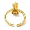 Initials Brass Open Cuff Ring for Women RJEW-N046-02I-G-3