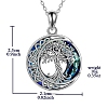 Alloy Pendant Moon & Tree of Life Necklace for Women PW-WGA8665-01-2