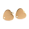 Ion Plating(IP) 304 Stainless Steel Stud Earring Findings X-EJEW-O104-15G-1