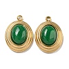 Natural Green Jade Dyed Pendants STAS-L025-007G-03-1