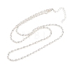 2.2MM Brass Ball Chain Necklaces for Men Women NJEW-L012-06S-4