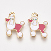 Alloy Enamel Puppy Pendants X-ENAM-S115-141-1