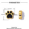 304 Stainless Steel with Enamel Beads SA-OY001-06G-02-2