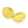 Rack Plating Brass Locket Pendants KK-M263-03G-2