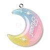 Gradient Color Translucent Resin Pendants FIND-Z006-03D-1