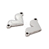 304 Stainless Steel White Enamel Connector Charms STAS-Z078-12P-2