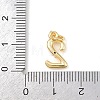 Brass Micro Pave Clear Cubic Zirconia Charms KK-P339-27G-02-3