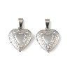 316 Stainless Steel Locket Pendants STAS-K321-23P-1