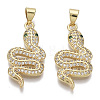 Brass Micro Pave Cubic Zirconia Pendants ZIRC-S067-037-NF-2