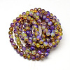 Baking Painted Glass Beads Strands X-DGLA-Q023-6mm-DB50-3