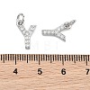 SHEGRACE Brass Micro Pave Clear Cubic Zirconia Pendants XGRQ29097-394P-Y-3
