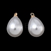 ABS Plastic Pearl Pendants X-FIND-Z105-03H-01G-1