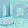 Mixed Color Faceted Rondelle Glass Beads Diameter 8mm Large Hole Beads for Jewelry Making GLAA-PH0002-02M-2