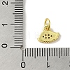 Brass Micro Pave Cubic Zirconia Charms KK-M283-19A-02-3