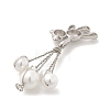 Alloy & Shell Pearl Copper Wire Wrapped Big Pendants PALLOY-JF04808-01-4