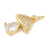 Brass Micro Pave Cubic Zirconia Charms KK-H525-03A-G-2