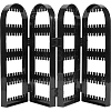 PS Plastic Earring Display Folding Screen Stands with 4 Folding Panels ODIS-WH0043-142A-01-1