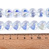 Electroplate Transparent Glass Beads Strands EGLA-N056-01A-02-4
