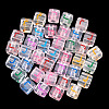 50Pcs Acrylic European Beads MACR-TADJ0001-13J-4