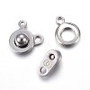 304 Stainless Steel Snap Clasps STAS-O110-17P-2