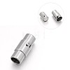 Tarnish Resistant 304 Stainless Steel Column Locking Tube Magnetic Clasps X-STAS-E089-05D-1