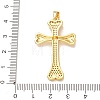 Brass Micro Pave Clear Cubic Zirconia Pendants KK-P352-02A-G-3