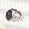 Adjustable 304 Stainless Steel Finger Rings for Women GG-CBA7994-04P-17-3