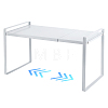 Rectangle Carbon Iron Alloy Extendable Cabinet Tiered Storage Rack for Socks AJEW-WH0609-741A-01-1