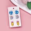 3 Pairs Acrylic Stud Earrings WG3A341-01-1
