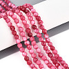 Dyed Natural White Jade Beads Strands G-T139-4mm-60-08-1