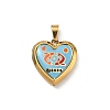 304 Stainless Steel Locket Pendants STAS-H255-02G-17-1