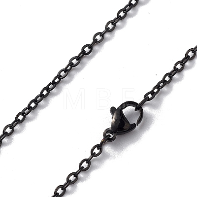 304 Stainless Steel Cable Chain Necklace for Men Women NJEW-K245-024E-1