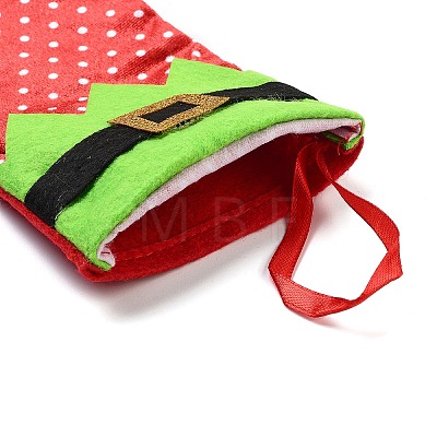 Christmas Stocking Felt Cloth & Iron Pendant Decoration DJEW-K027-01A-01-1