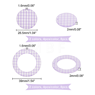 CHGCRAFT Transparent Acrylic Pendants OACR-CA0001-14-1
