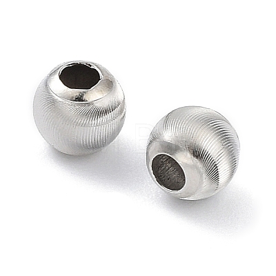 Rhodium Plated 925 Sterling Silver Beads STER-K173-01C-P-1