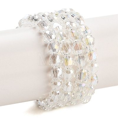 Electroplate Glass Beads Strands EGLA-D030-T4mm-B02-1
