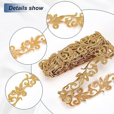  2Pair 2 Style Polyester Embroidery Costume Accessories DIY-NB0007-16-1