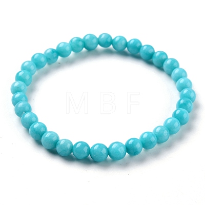 Dyed Natural Jade Beads Stretch Bracelets BJEW-G633-A-1