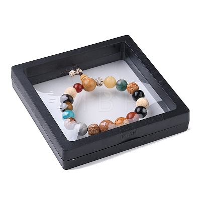 Natural Mixed Gemstone Round Beaded Stretch Bracelet BJEW-YW0001-05-1