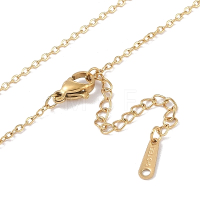304 Stainless Steel Cable Chain Necklaces NJEW-P309-02G-1