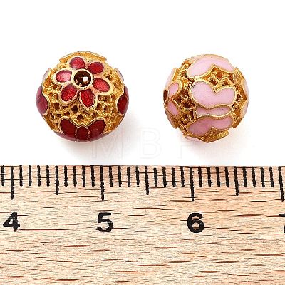 Alloy Enamel Beads ENAM-M008-06G-1