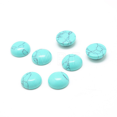Dyed Synthetic Turquoise Gemstone Cabochons G-T020-20mm-05-1