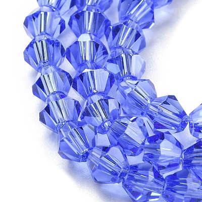 Transparent Electroplate Glass Beads Strands EGLA-A039-T4mm-A07-1