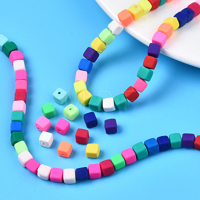 Handmade Polymer Clay Beads Strands CLAY-T020-09-1