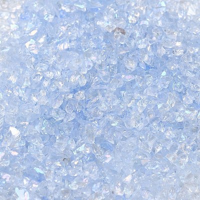 Transparent Electroplate Crushed Glass Craft GLAA-F123-11-1