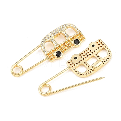 Brass Micro Pave Cubic Zirconia Pendants KK-C162-055G-01-1